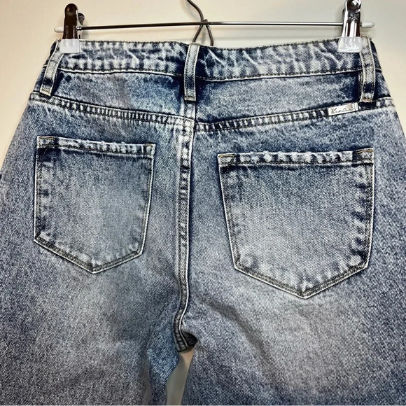 KANCAN Collie Super Distressed Acid Wash High Rise Mom Jeans - Picture 10 of 12